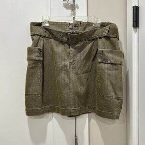 Green Skirt with a Belt